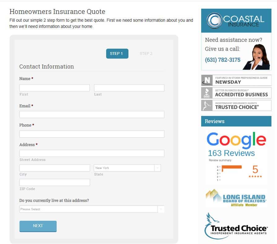 Home Insurance Form