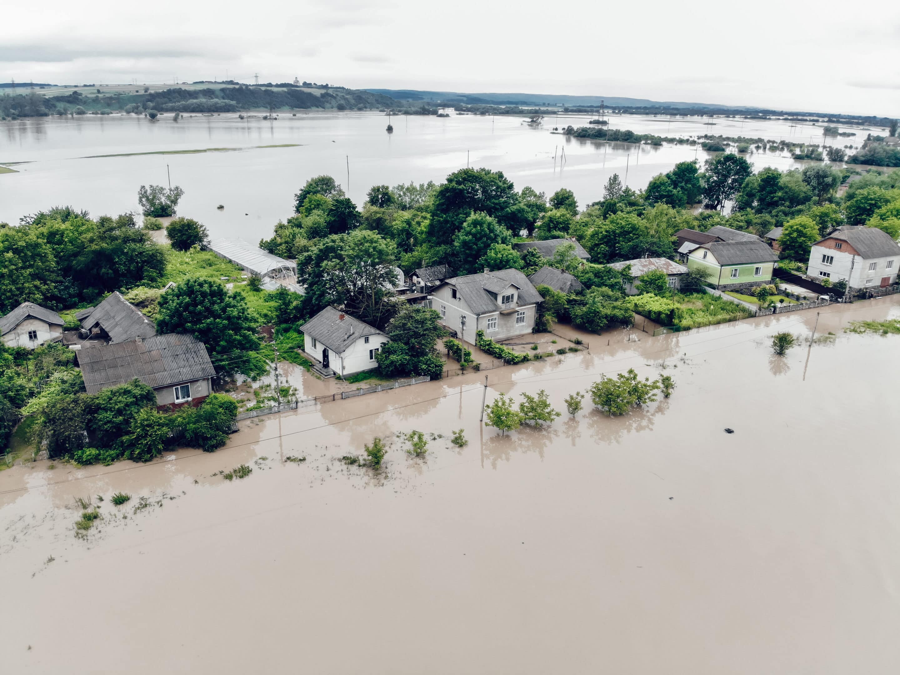 Kentucky Flood Insurance - Flooded Homes Near River