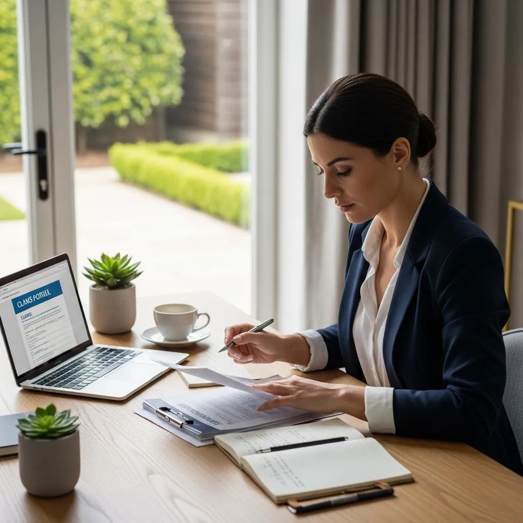 Homeowner preparing for insurance claims process