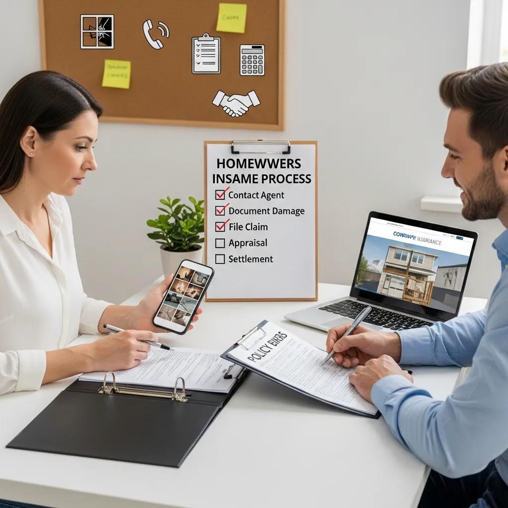 Homeowner engaging with an insurance agent illustrating the claims process for homeowners insurance