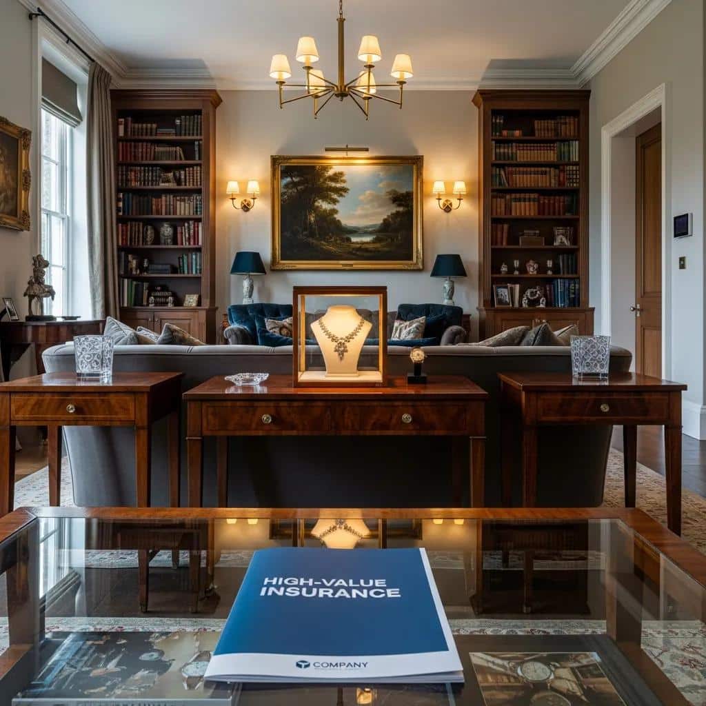 Interior of a high-value home highlighting luxury items, relevant to high-value home insurance