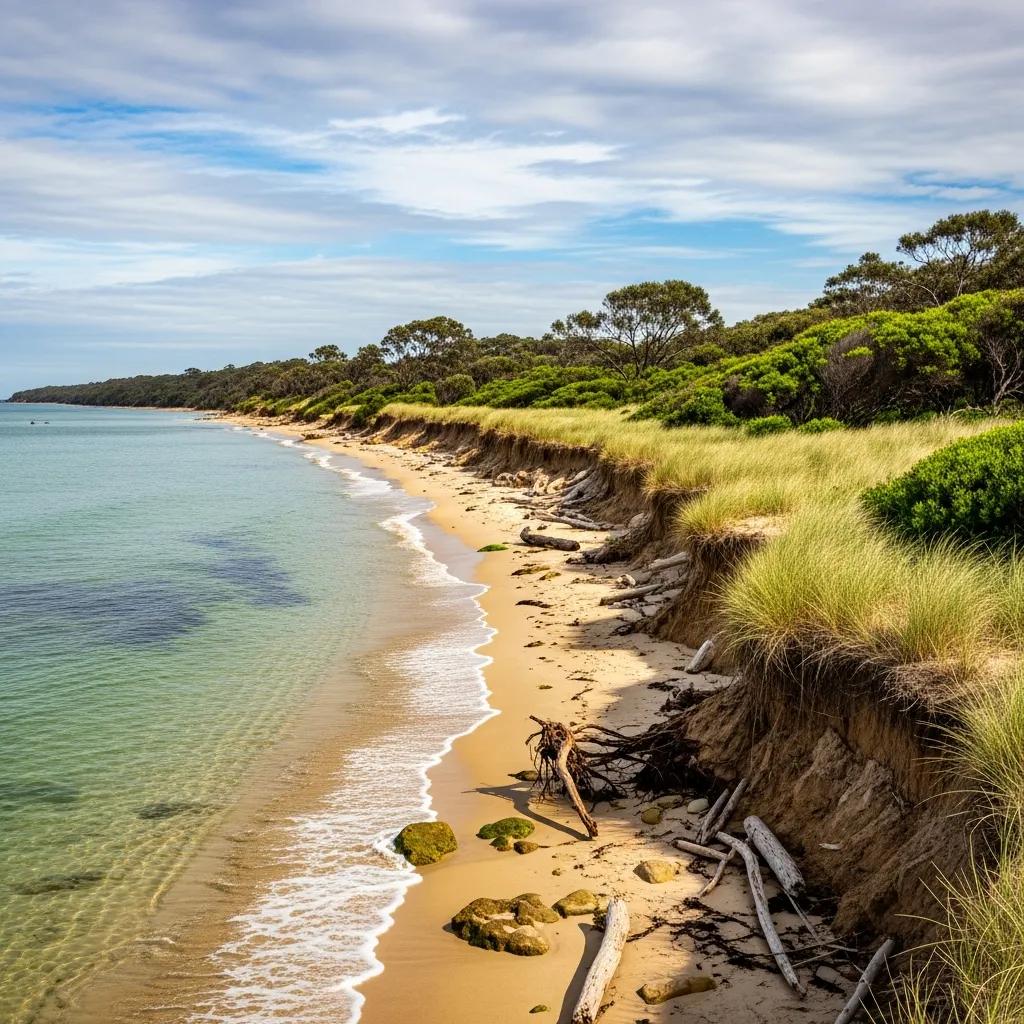 Scenic view of Brookville coastline highlighting coastal risks for homeowners