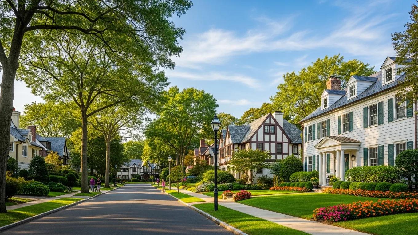 residential neighborhood in roslyn estates illustrating unique village homes and greenery e85b0f87 9cd6 4f68 b82e bd515dfcd863